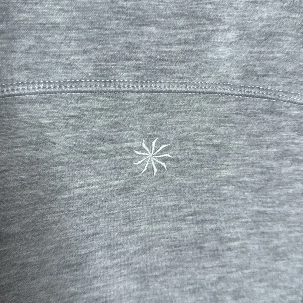 Athleta Grey Long Zip Up Fleece Sweatshirt Hoodie Jacket Size Large - Picture 7 of 12